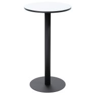 Table Mezzo ronde haut. 75 ou 110 cm plateau stratifié blanc Paperflow