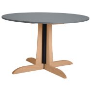 Table Mikado Ø 120 cm stratifié ABS - gris/naturel