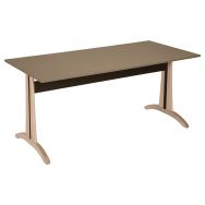 Table Mikado rectangulaire dégagement latéral - stratifié ABS Sunset Creation