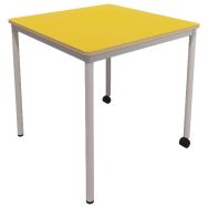 Table Multiflex carré 80x80cm H.72 piètement gris - Vanerum