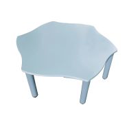 Table NIDO hauteur 46 cm plateau hexagonal Ø 120 cm ciel