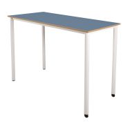 Table Nomade H110 plat 120X80 stratifié bleu chant alaisés - gris