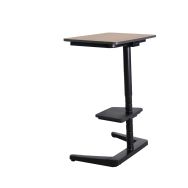 Table Opti+ Move fixe hauteur 102 cm avec repose pieds, plateau rectangle érable