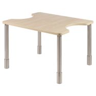 Table PMR réglable 110 x 90 cm stratifié - érable/gris