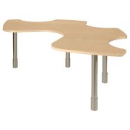 Table PMR réglable 3+1 stratifié - érable/gris