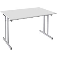 Table Pliante Multiusage 120 x 60 cm Gris Pied Alu