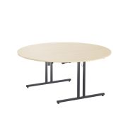 Table Prim pied repliable Ø 160 cm chêne clair/anthracite