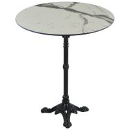 Table REGINA Ø 60 cm HPL piètement Trady 3 fonte noir - Proloisirs
