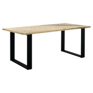 Table Roma 240 x 100 cm stratifié Halifax / acier noir