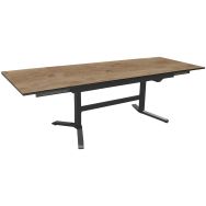 Table SOTTA 150/200/250 x 78 cm HPL/alu - chêne/graphite