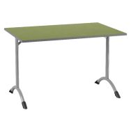 Table Sara 120 x 80 cm fixe T6 softop DL vert - gris 9006