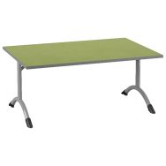 Table Sara rectangulaire 120 x 80 cm fixe dégagement latéral softop Mobidecor