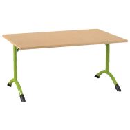 Table Sara rectangulaire 120 x 80 cm fixe dégagement latéral stratifié