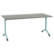 Table Sara rectangulaire 160 x 80 cm fixe dégagement latéral softop Mobidecor