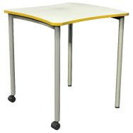 Table T6 à roulettes Daisy connect C pied gris Vanerum