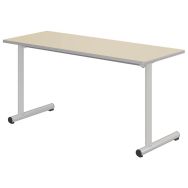 Table Tage fixe 130 x 50 cm stratifié chants polyuréthane - Mobidecor