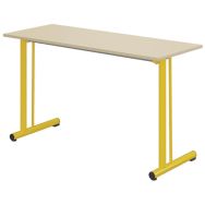 Table Tage renforcée 130x50cm fixe T6 méla. Ch. polypro - Mobidecor