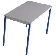 Table Universalis Rectangle 120X60 Plateau Gris piètement 5010 Bleu