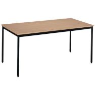 Table Universalis Rectangle 180X80 Plateau Hêtre piètement 9005 Noir