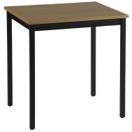 Table Universalis Rectangle 80X60 Plateau Hêtre piètement 9005 Noir