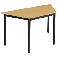 Table Universalis Trapeze 120X60X60 Plateau Hêtre piètement 9005 Noir