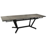 Table Vita 150/250 cm alu ceram kedra graphite/alley