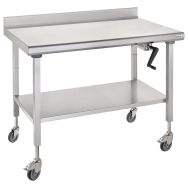 Table à dosseret sur roues avec étagère hauteur réglable Ergonomix