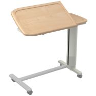 Table à manger au lit piètement H mixte polymère