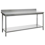 Table adossée avec étagère gamme 600- TDE148/SP
