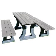 Table banc - banquette Arizona Eco plastique recyclé Espace Urbain