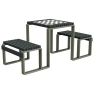 Table bancs Arbane PMR jeu d'échecs Ipra/alu - Urbemob