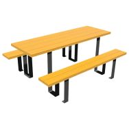 Table bancs FP 180 cm lattes multicolores - Espace Urbain