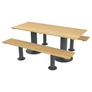 Table bancs MOKA 1.80 m robinier/acier anthracite 7016