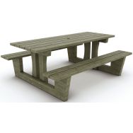 Table bancs Queffen 200x145x75 cm - pin