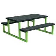 Table bancs Syrah 120 cm maternelle Urbecol - Ipra/alu vert 658b