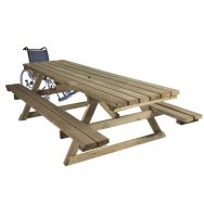 Table bancs bois Handy 300 cm