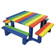 Table bancs enfant multicolore primaire