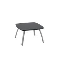 Table basse Ainhoa 60x60 cm piètement gris alu plateau coloris anthracite