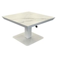 Table basse Colombo réglable 80 x 80 cm kédra/alu - Pro Loisirs