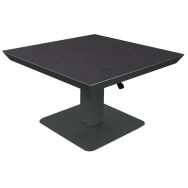 Table basse Colombo réglable 80 x 80 cm kedra/alu - noir/graphite