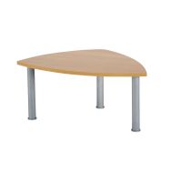 Table basse Cosy berlingot piètement gris alu plateau coloris hêtre