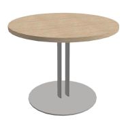 Table basse ROXANE Ø 60 Chêne de fil/Gris