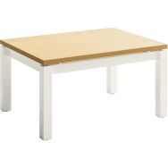 Table basse à café - 80x60cm - Chêne/Blanc
