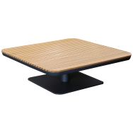 Table basse carrée Freedom lames composite/alu - marron/graphite