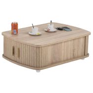 Table basse chêne 4 rideaux chêne