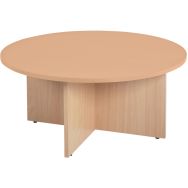 Table basse range-poufs Ø 100 cm Hêtre