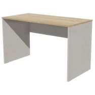 Table bureau Identité pieds panneau 120x60 Argent/Chêne
