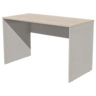 Table bureau Identité pieds panneau 120x60 Argent/Pin