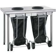 Table centrale avec 2 porte-sacs