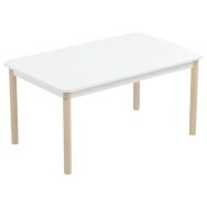 Table d'école Téo réglable en hauteur 120x74 cm blanc-Mirplay School